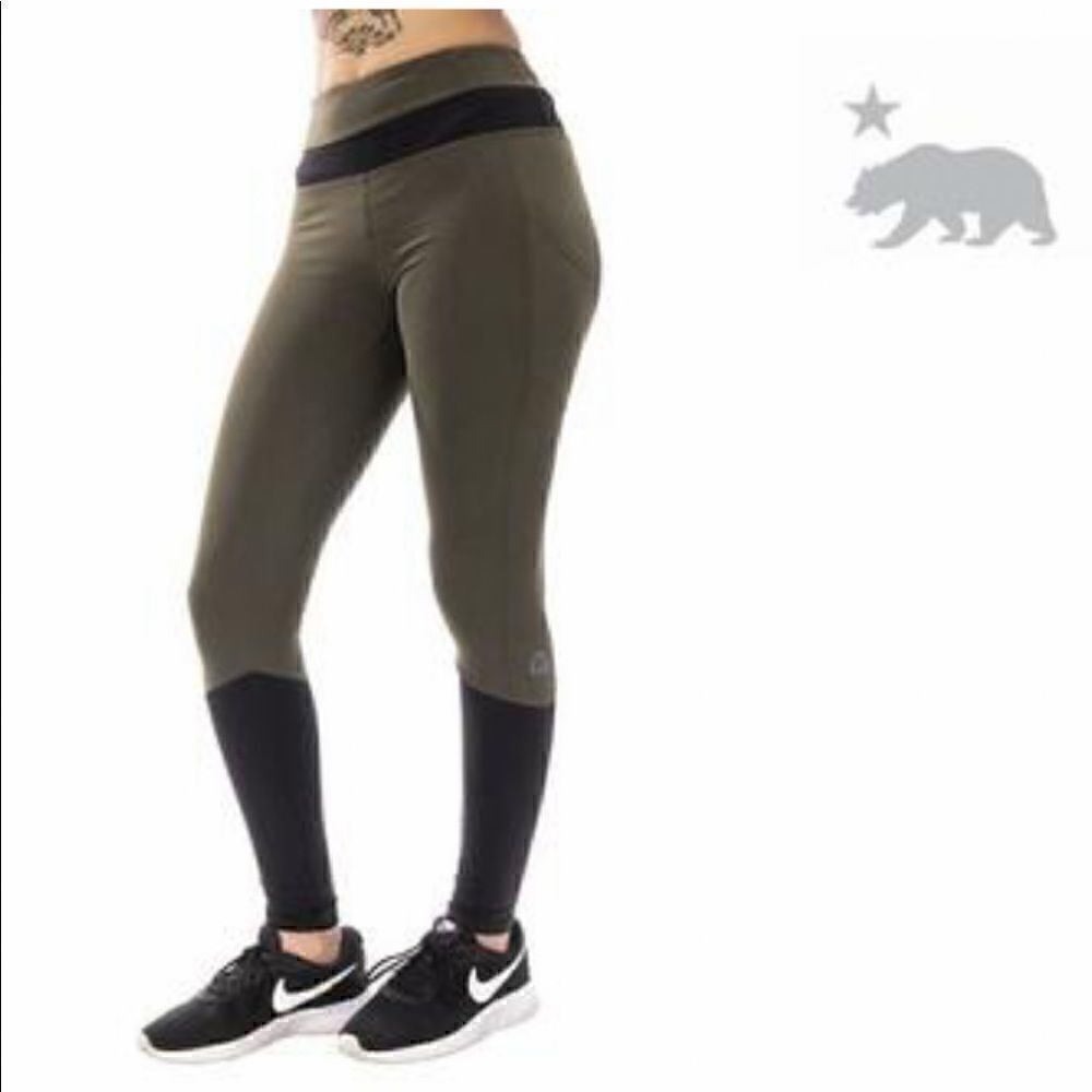 SIERRA DESIGNS Olive Green/Black Leggings